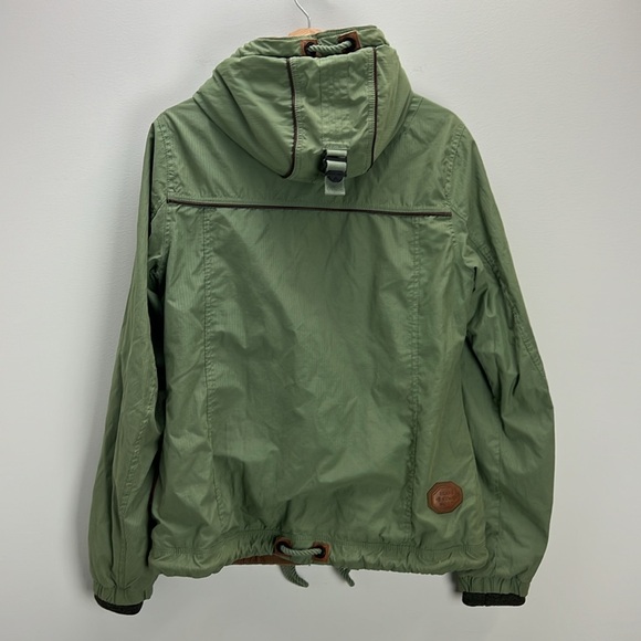 Naketano Brave New World Jacket Green Hooded Utility Parka Womens Size Large - Picture 8 of 14